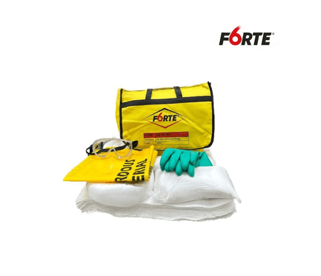 Forte Oil Spill Kit 5 Gallon Emergency Response Kit with Yellow Carry Bag
