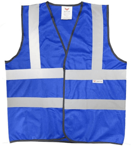 Volta Blue High Visibility Safety Vest Blue-FORNT VIEW